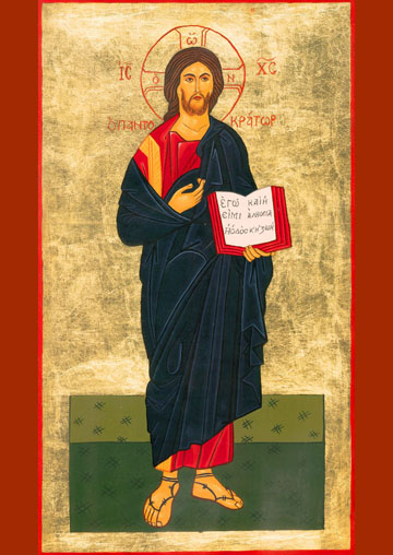 Christ Icon [full figure] by Olga Christine