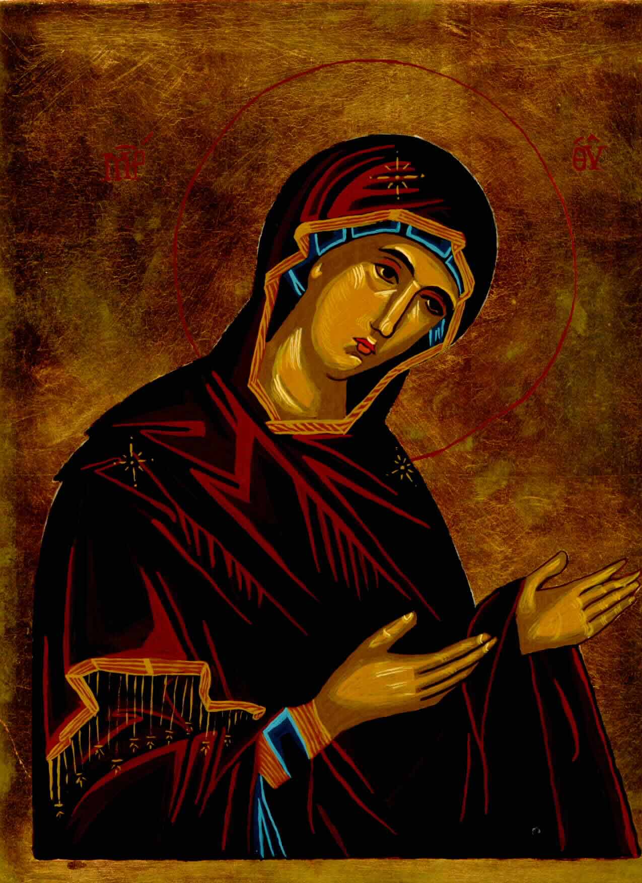 Mary Mother of God In Suplication Icon