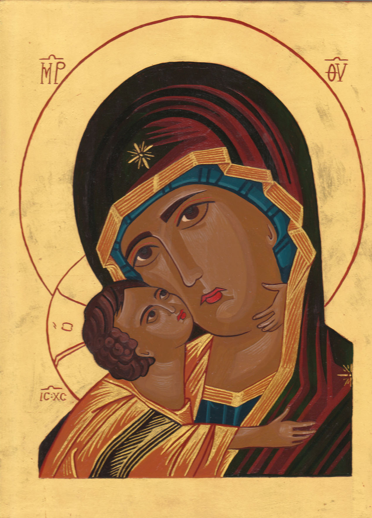 Theotokos of Vladimir Icon by Olga Christine