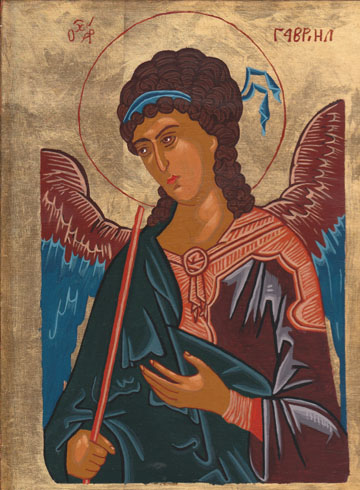 Archangel Gabriel Icon by Rose Lukjanenko