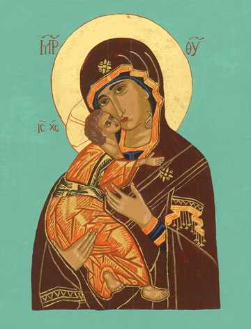 Vladimir Virgin Icon by Rose Lukjanenko